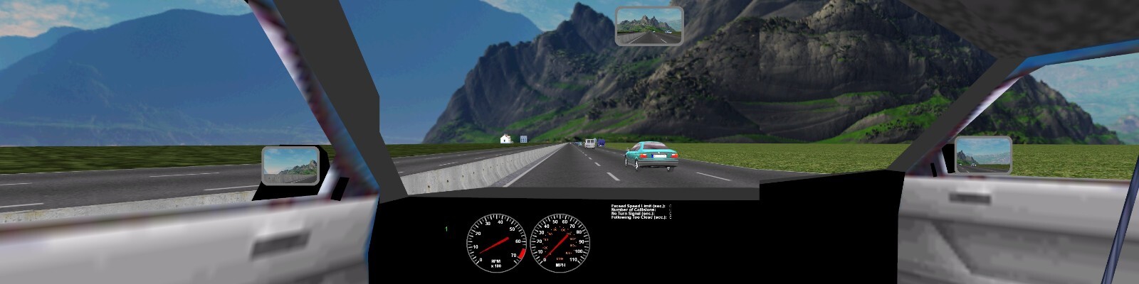 Pro Driving Simulator Software for Training and Testing – 3 Monitor