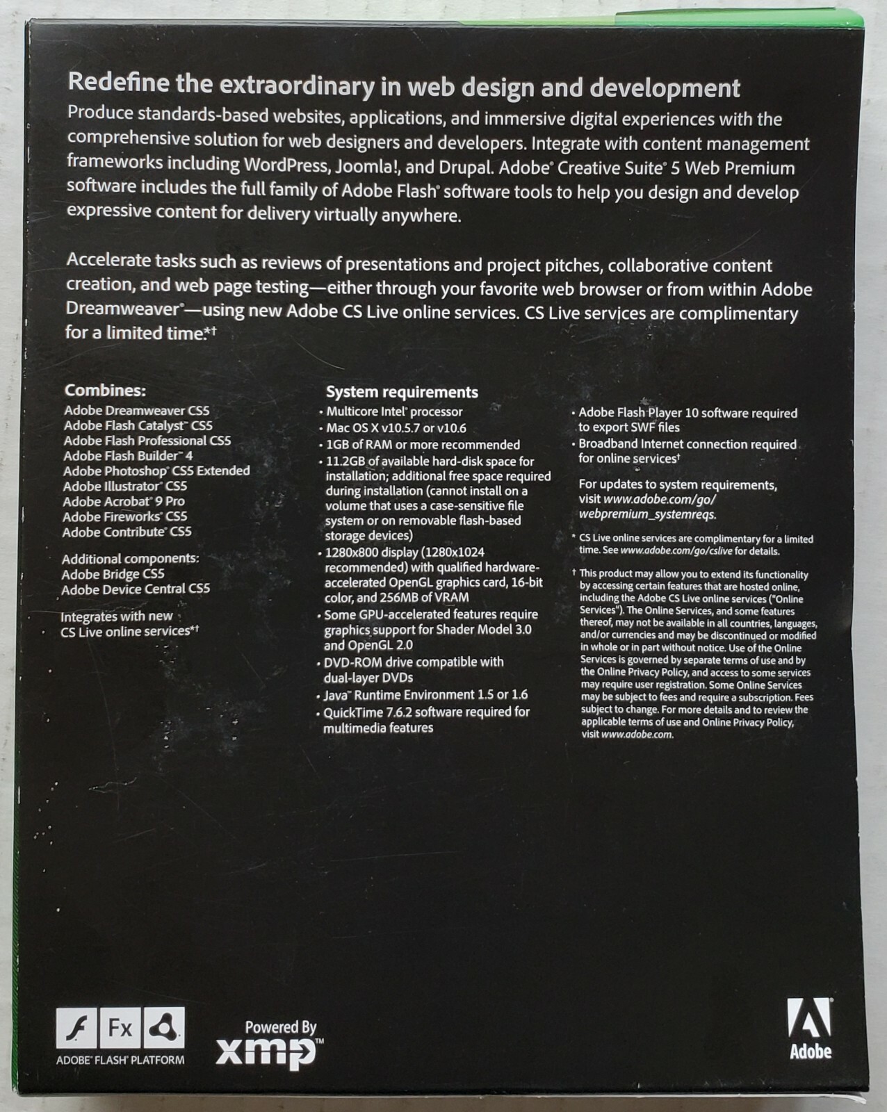 Adobe Creative Suite 5 Web Premium CS5 + CS4 + Photoshop 5.0 Preowned MacPro