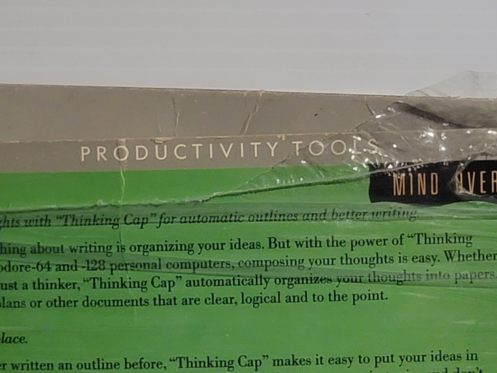 Thinking Cap The Outline Processor by Broderbund for C64 – C128 RARE. UNTESTED