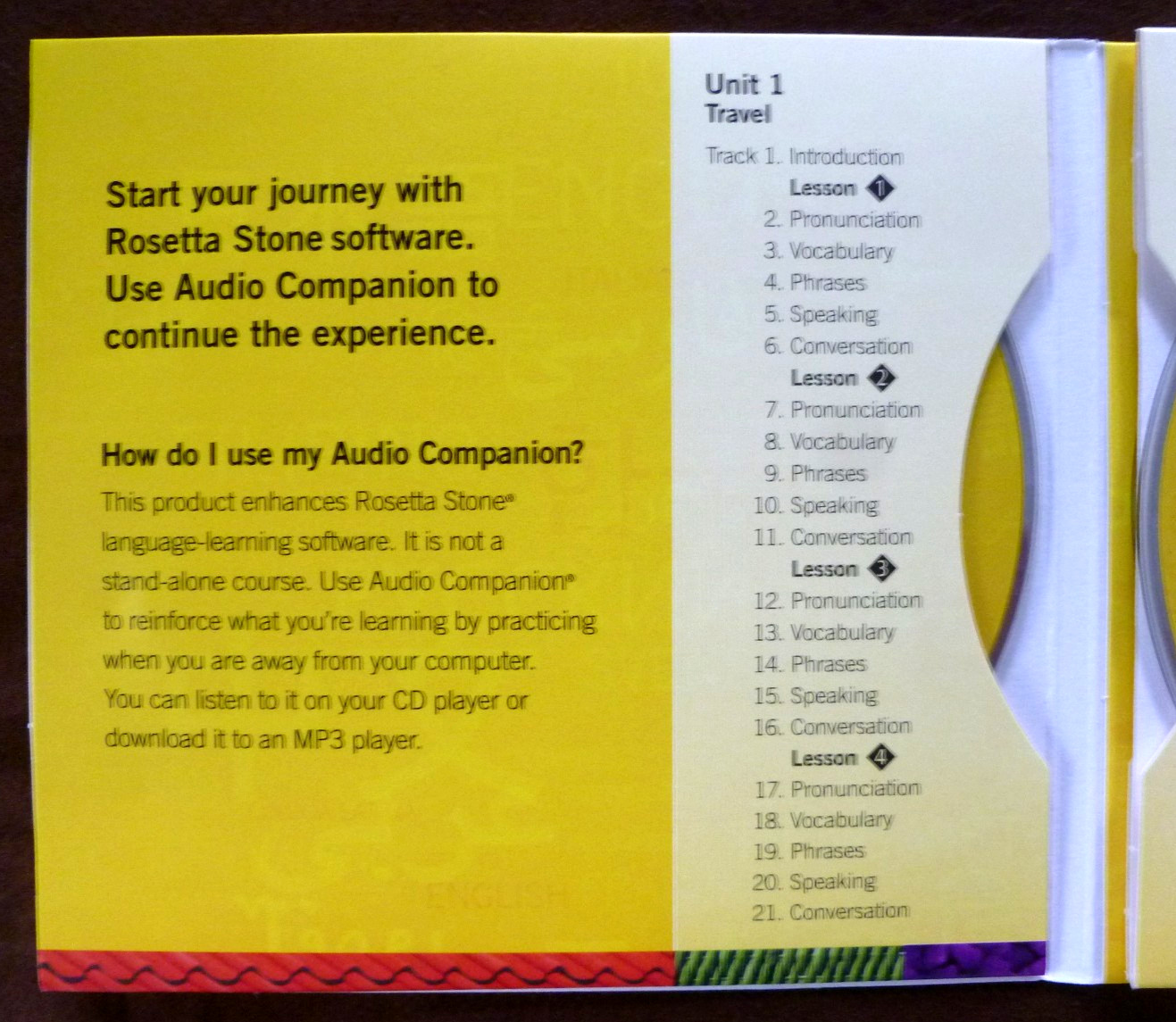 ROSETTA STONE RUSSIAN AUDIO COMPANION 4 CDs LEVEL 2, UNITS 1,2,3,4, VERSION 1.0