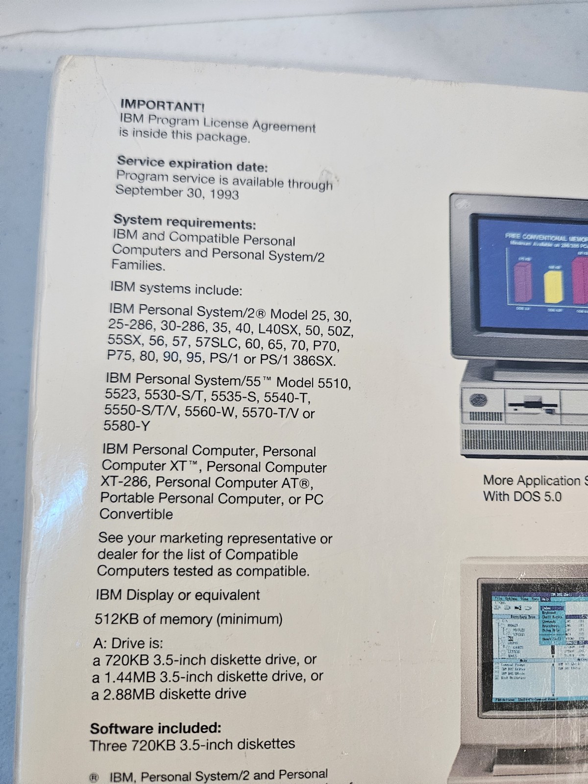 1992 Microsoft MS DOS 5.0 IBM 3.5 inch Diskettes IBM and Compatibles New Sealed