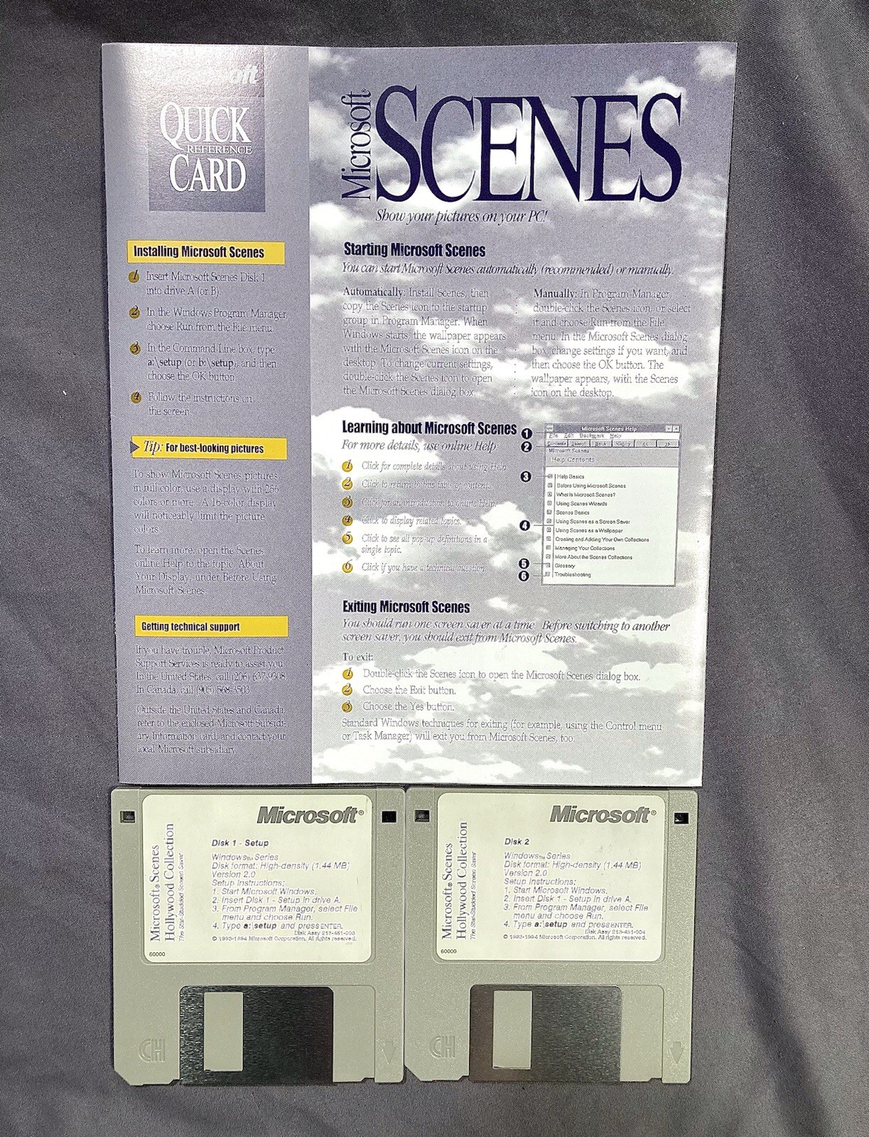 RARE Microsoft Scenes – Hollywood Collection The Star-Studded Screen Saver Disks