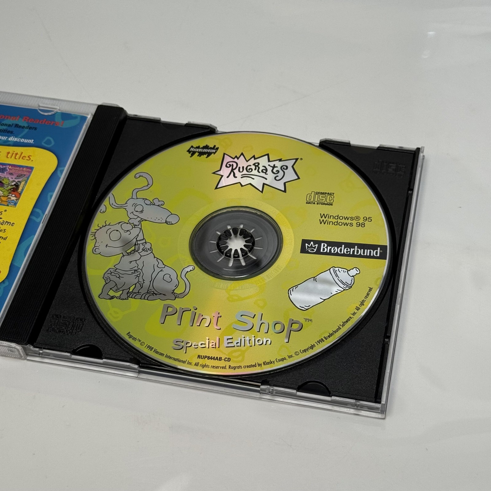Vintage Rugrats Print Shop Special Edition PC CD-ROM 1998 Broderbund Windows 95