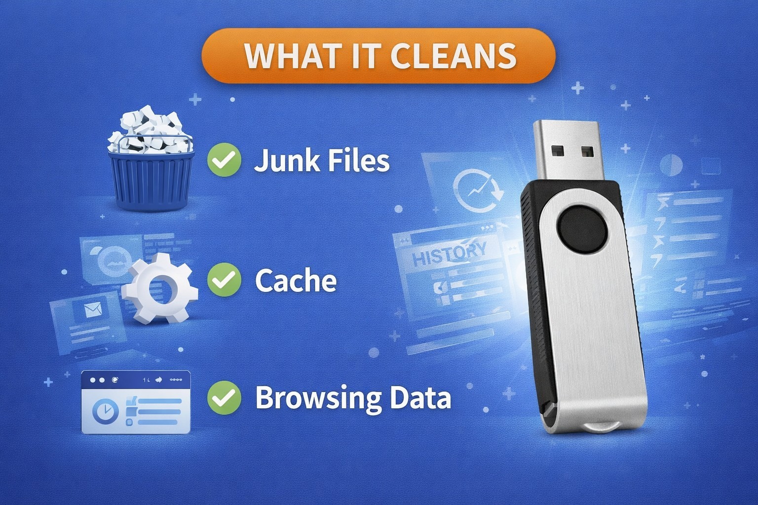 JML | BleachBit Privacy Cleaner USB Toolkit PC Cleanup No Subscription Portable