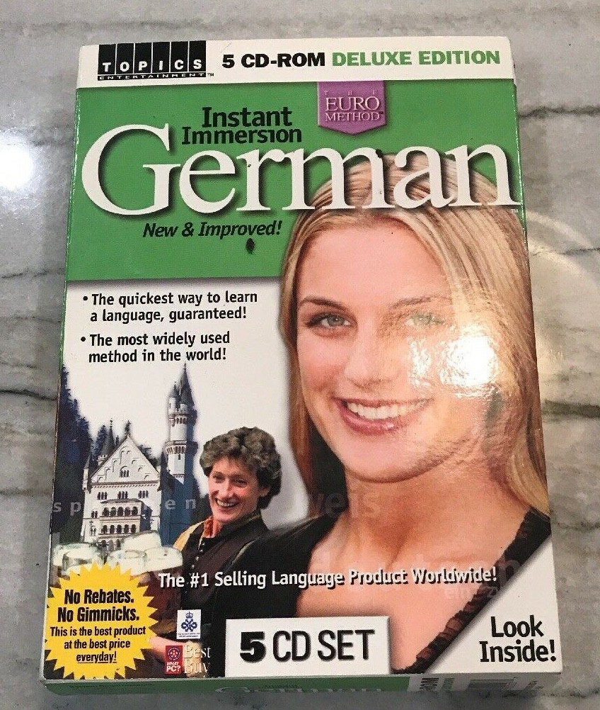Topics Learn German Deluxe Edition Instant Immersion Euro Method 5 CD Set Green