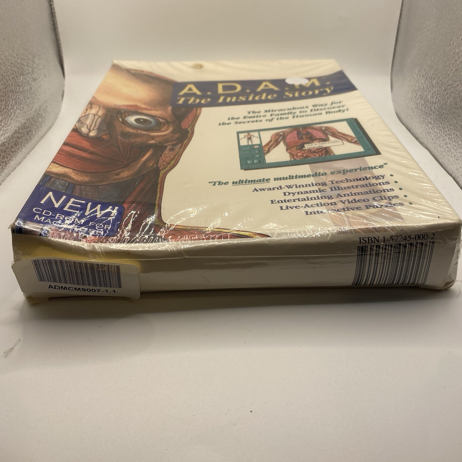 A.D.A.M. The Inside Story 1995 Medical Instructional CDROM Macintosh Anatomy Vtg
