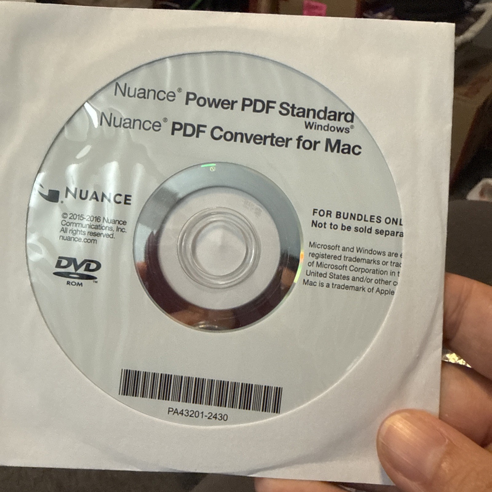 New Sealed Nuance PowerPDF Standard (WIN) And PDF converter (MAC)- Install Disc
