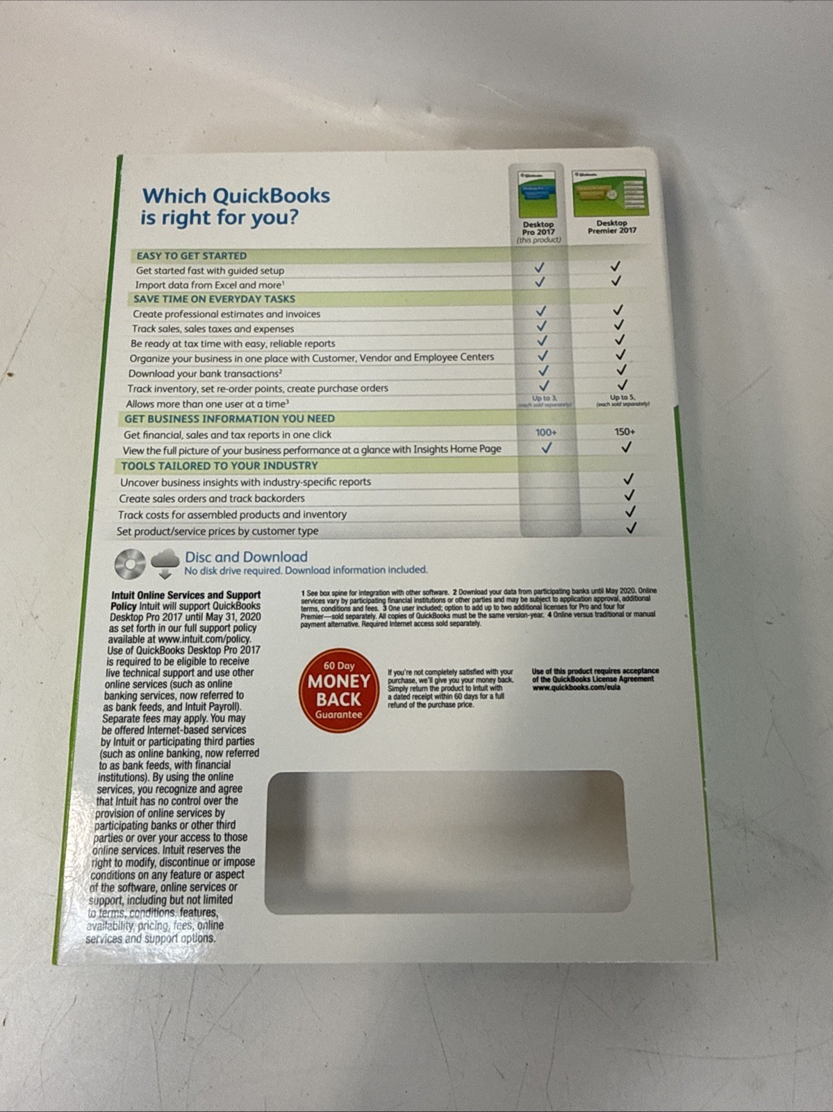 Quickbooks Desktop Pro 2017 Windows Accounting Retail -NO SUBSCRIPT10N- TESTED