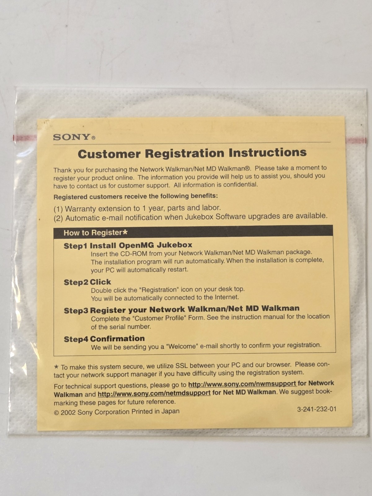 Sony OpenMG Jukebox Version 2.2 Cd ROM Disc Net Md Walkman Software New Sealed