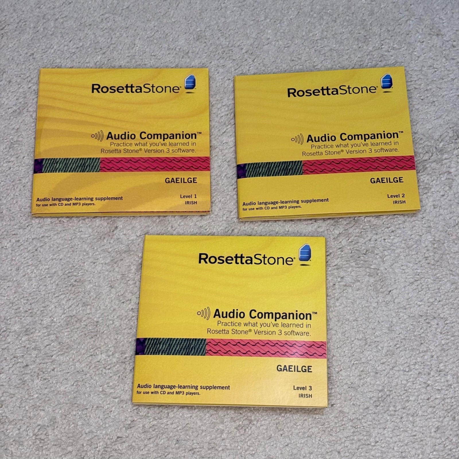 Rosetta Stone Gaelic Irish Language Course Level 1-3 Win/Mac Install CDs