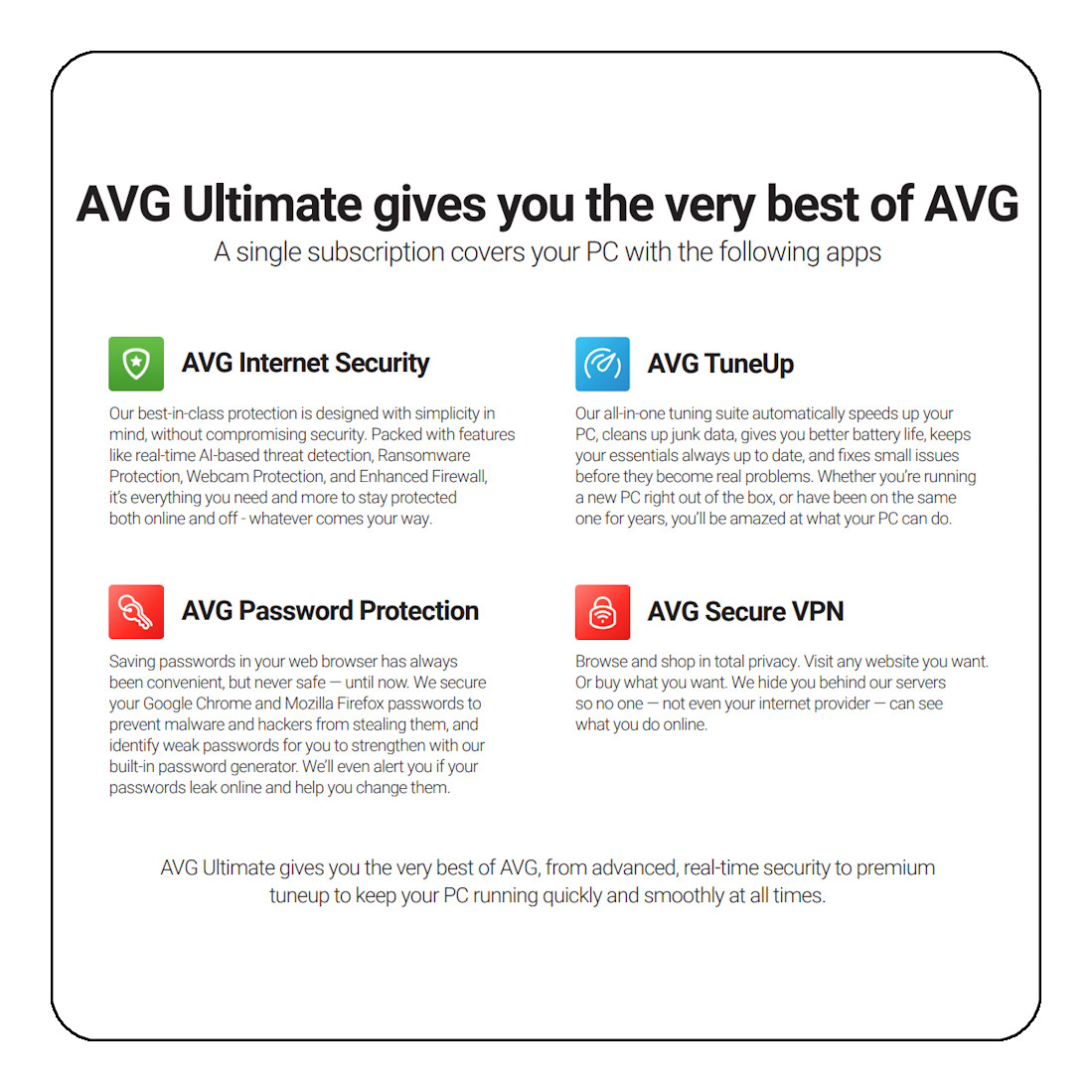 AVG Ultimate 2026 – 10 Devices – 3 Years – VPN, TuneUp & AntiTrack – [Download]