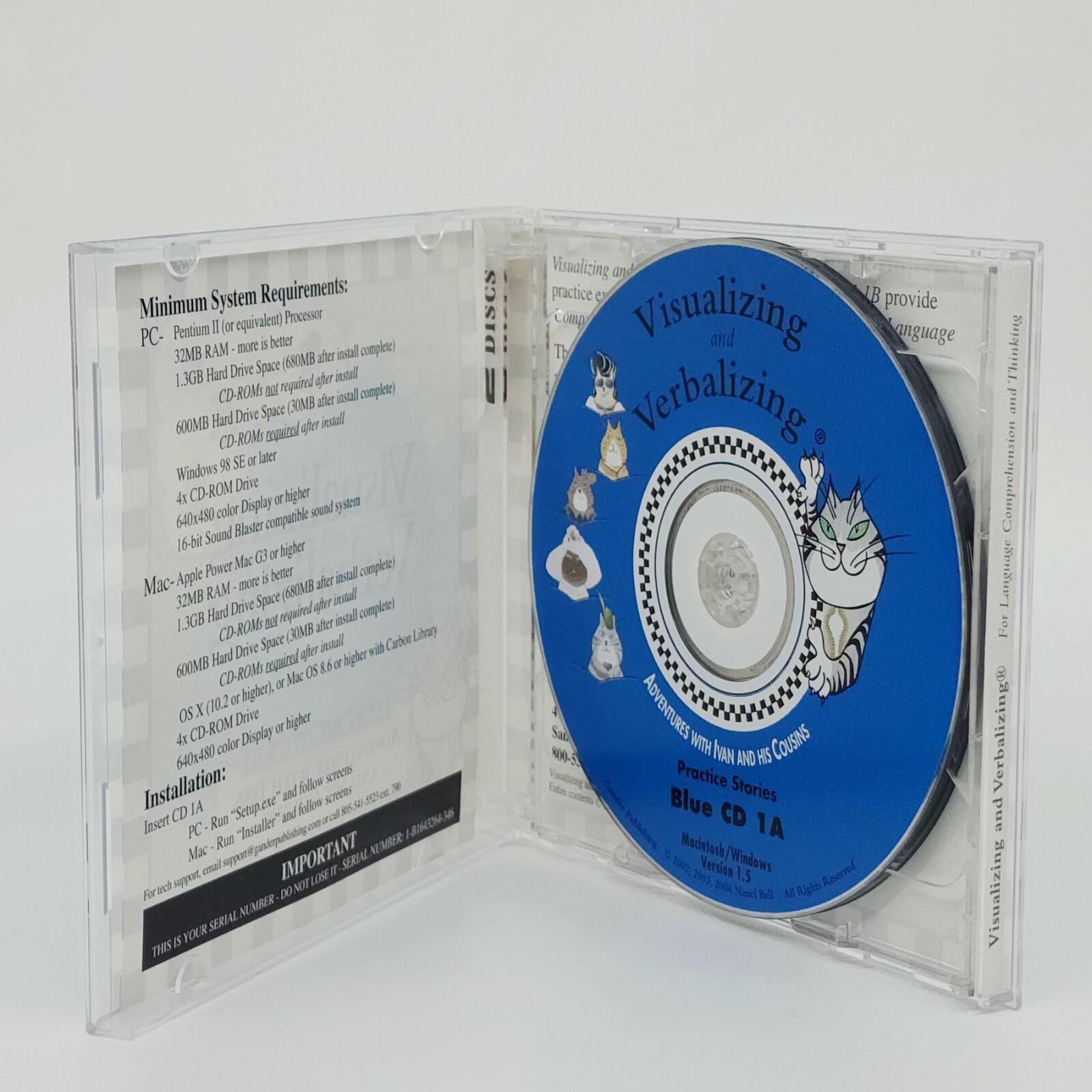 Visualizing And Verbalizing Blue CD-ROM Grades 3-6 Windows Mac 2-Disc Nanci Bell