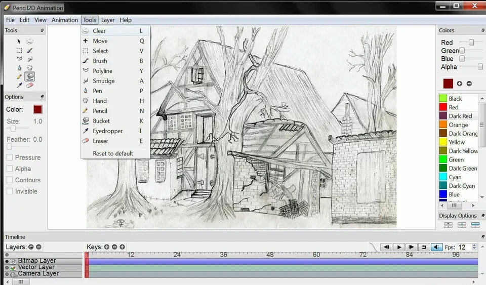 Pencil 2D Animation Studio Software Raster & Vector Workflow Graphics WINDOWS cd