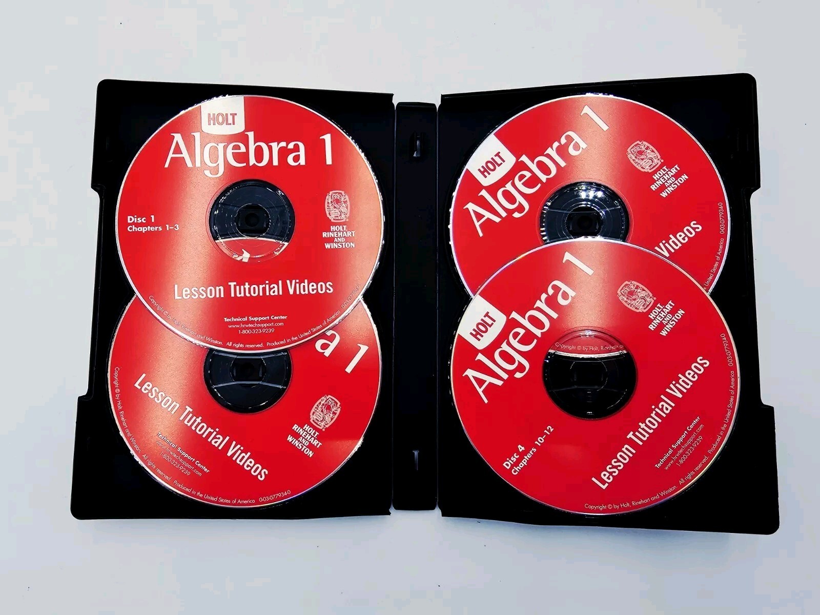 Holt Algebra 1 Lesson Tutorial Videos CD-ROM 4 Disc Set