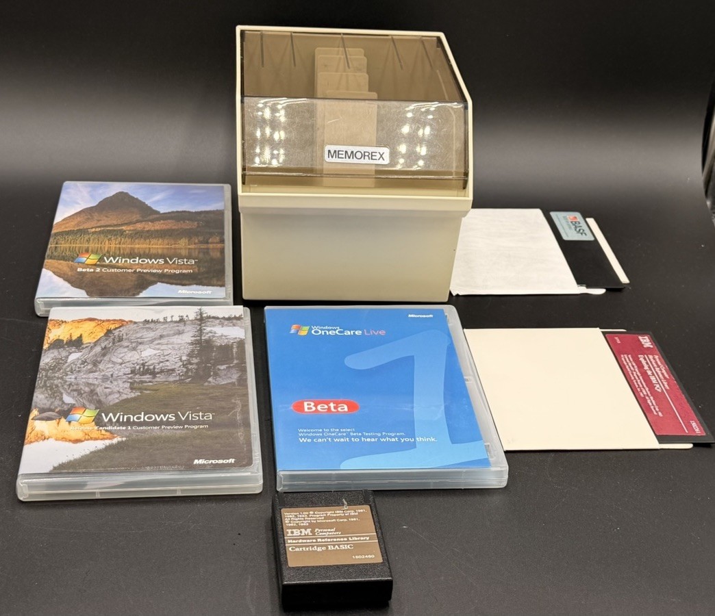 Vintage IBM Cartridge BASIC Vista Beta Software Floppy Disk Media Lot