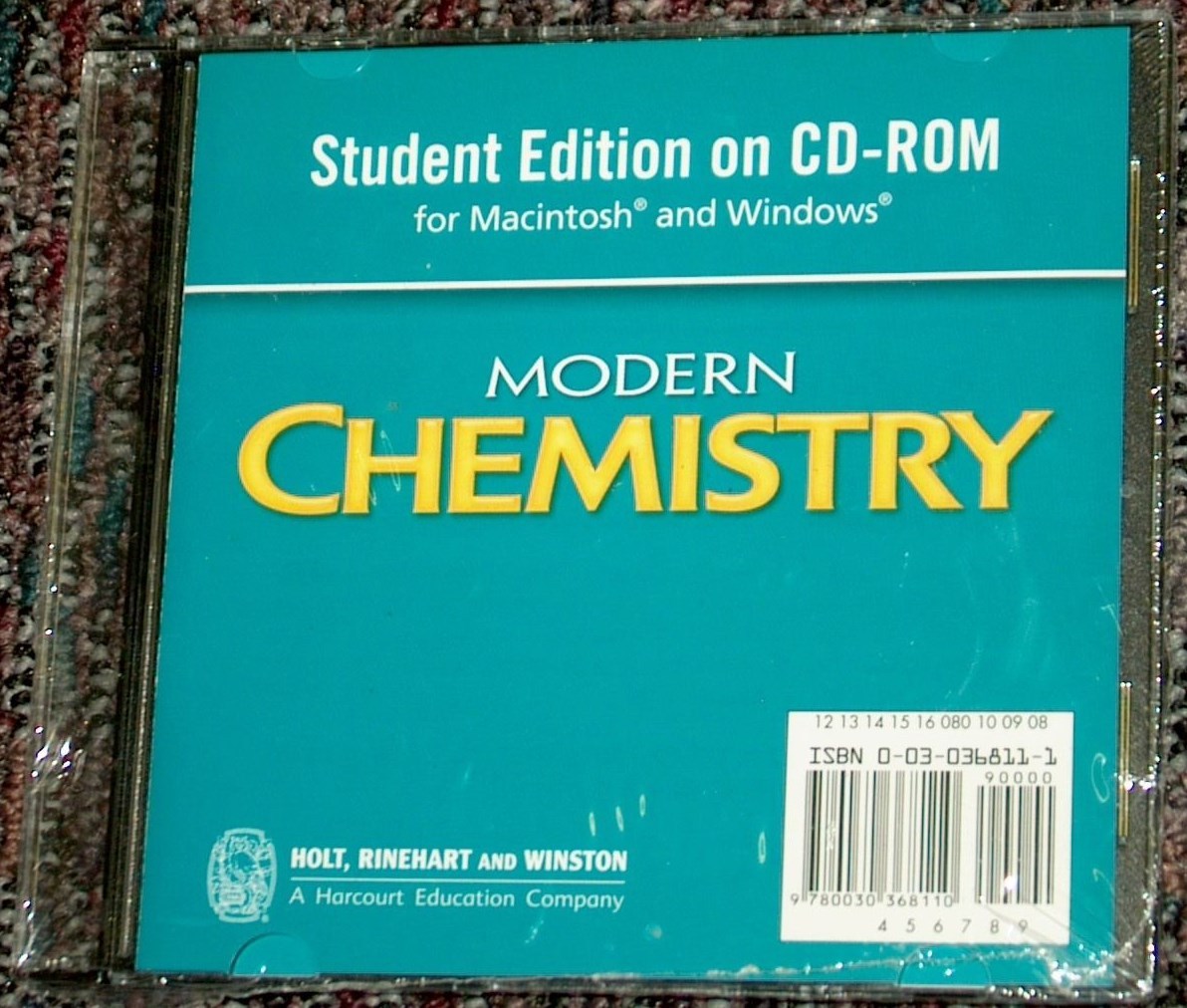 MODERN CHEMISTRY STUDENT EDITION CD-ROM HOLT RINEHOLT WINSTON 9780030368110 NEW