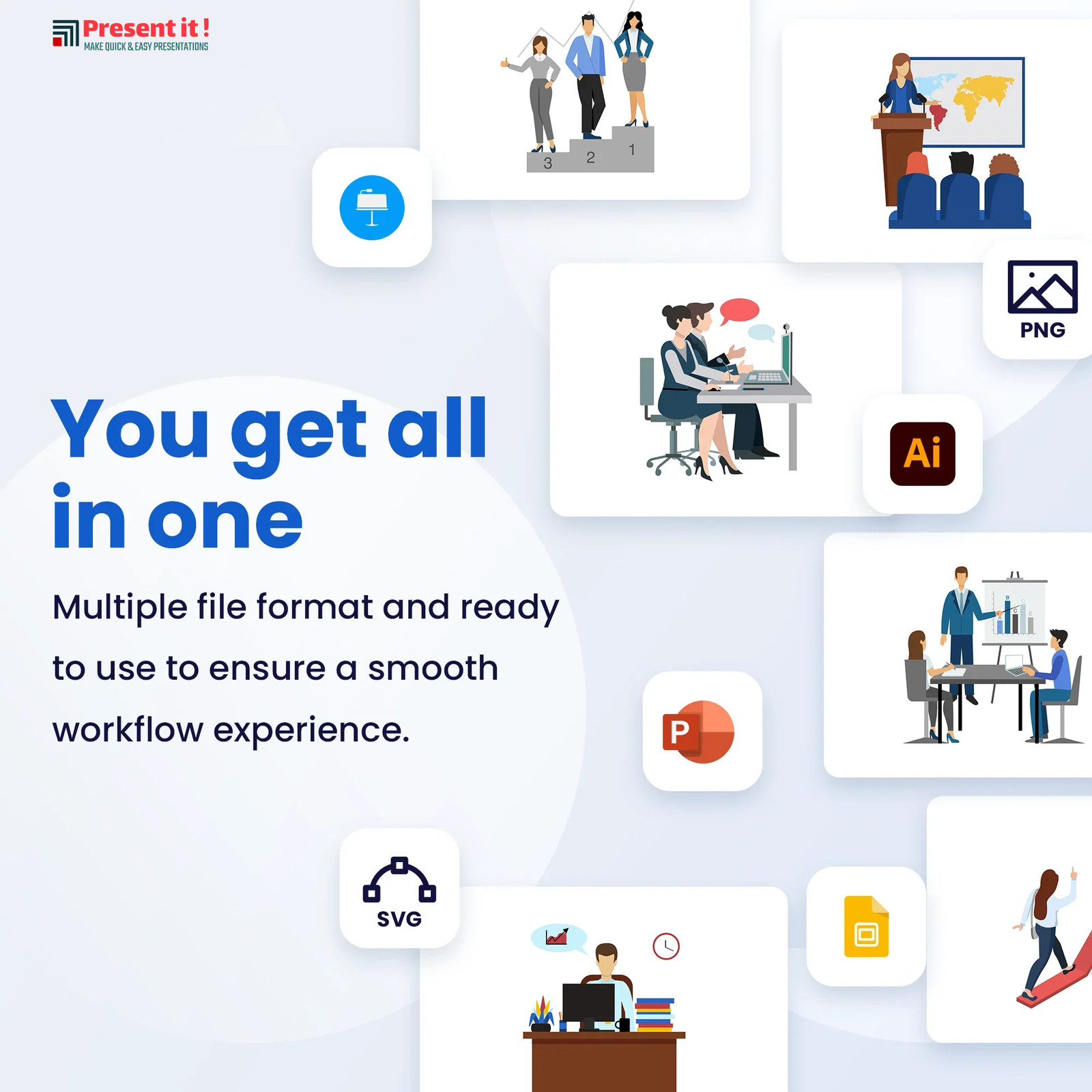 50 Business People Illustrations Pack