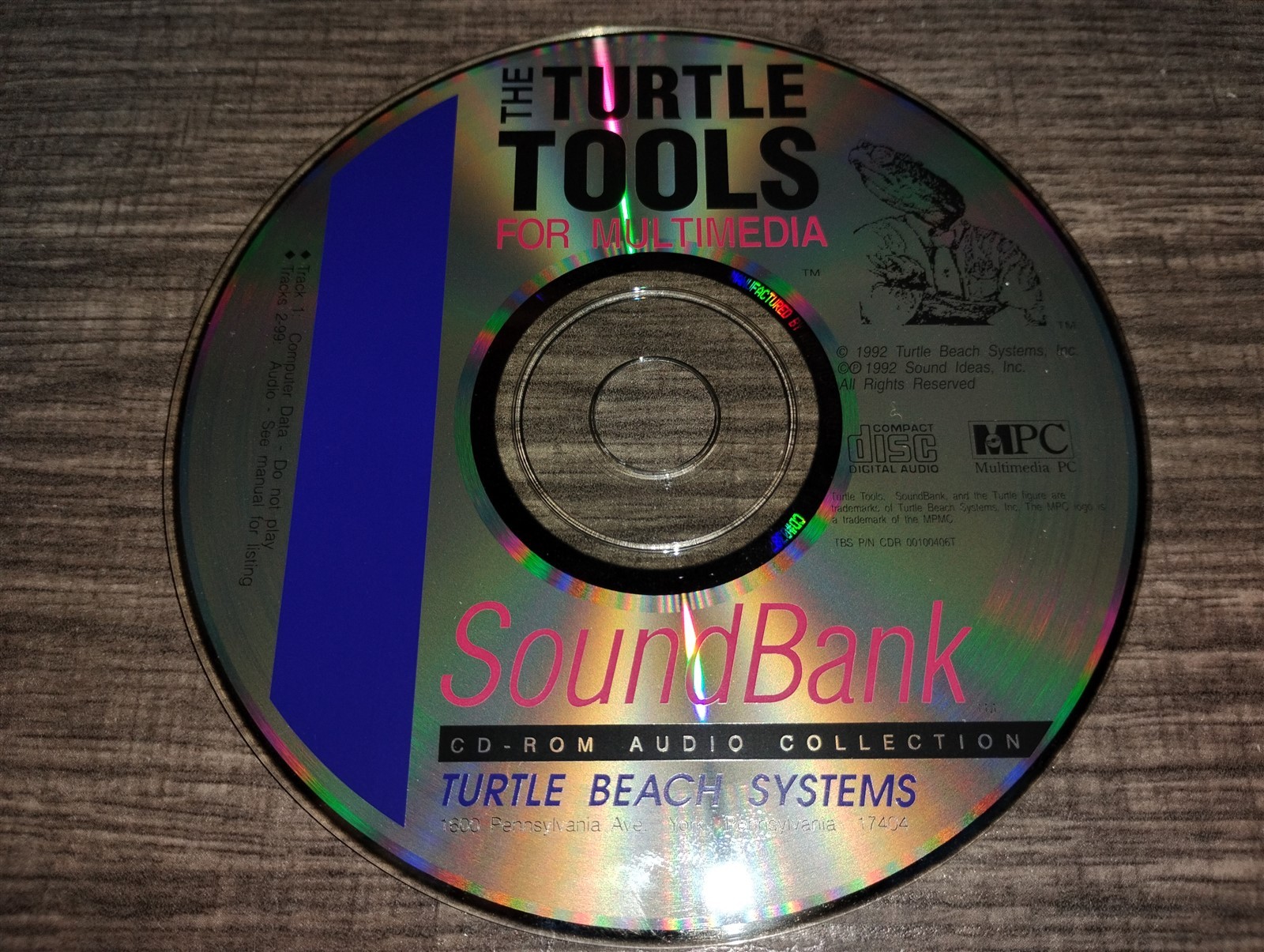 The Turtle Tools for Multimedia SoundBank Audio Coll PC CD-ROM Turtle Beach 1992