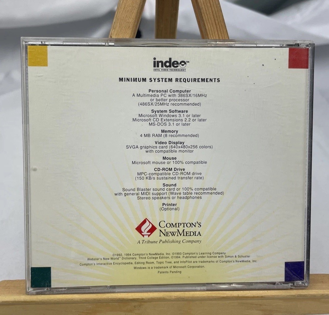 Compton’s Interactive Encyclopaedia PC CDROM 1996 Windows 95
