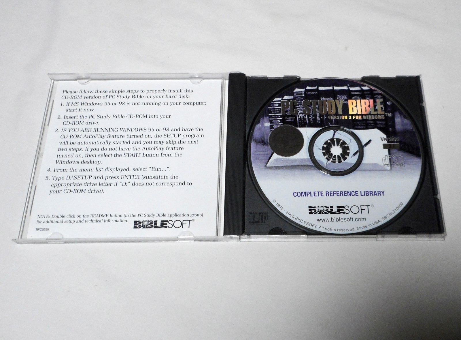 BibleSoft PC Study Bible Complete Reference Library Version 3 Windows Software