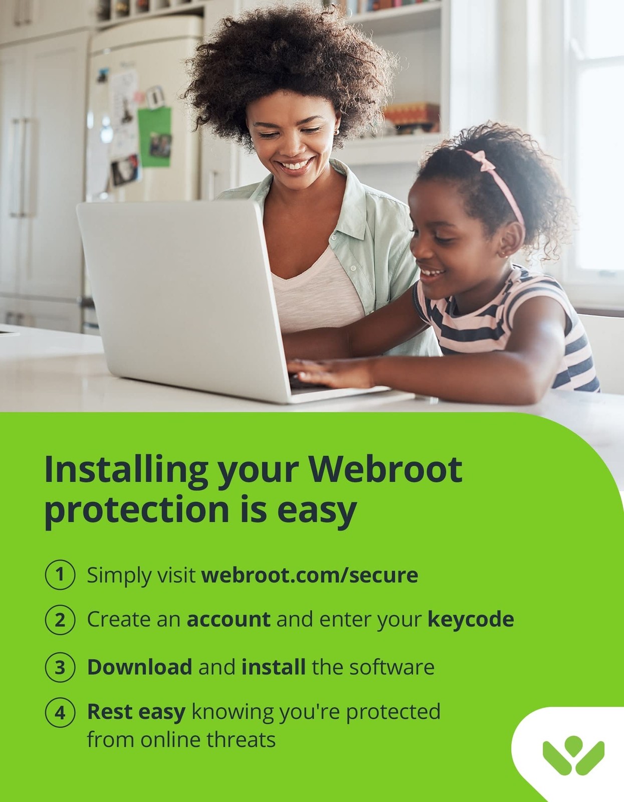 Webroot Antivirus Software 2026 | 3 Device | 1 Year PC/Mac Antivirus, green