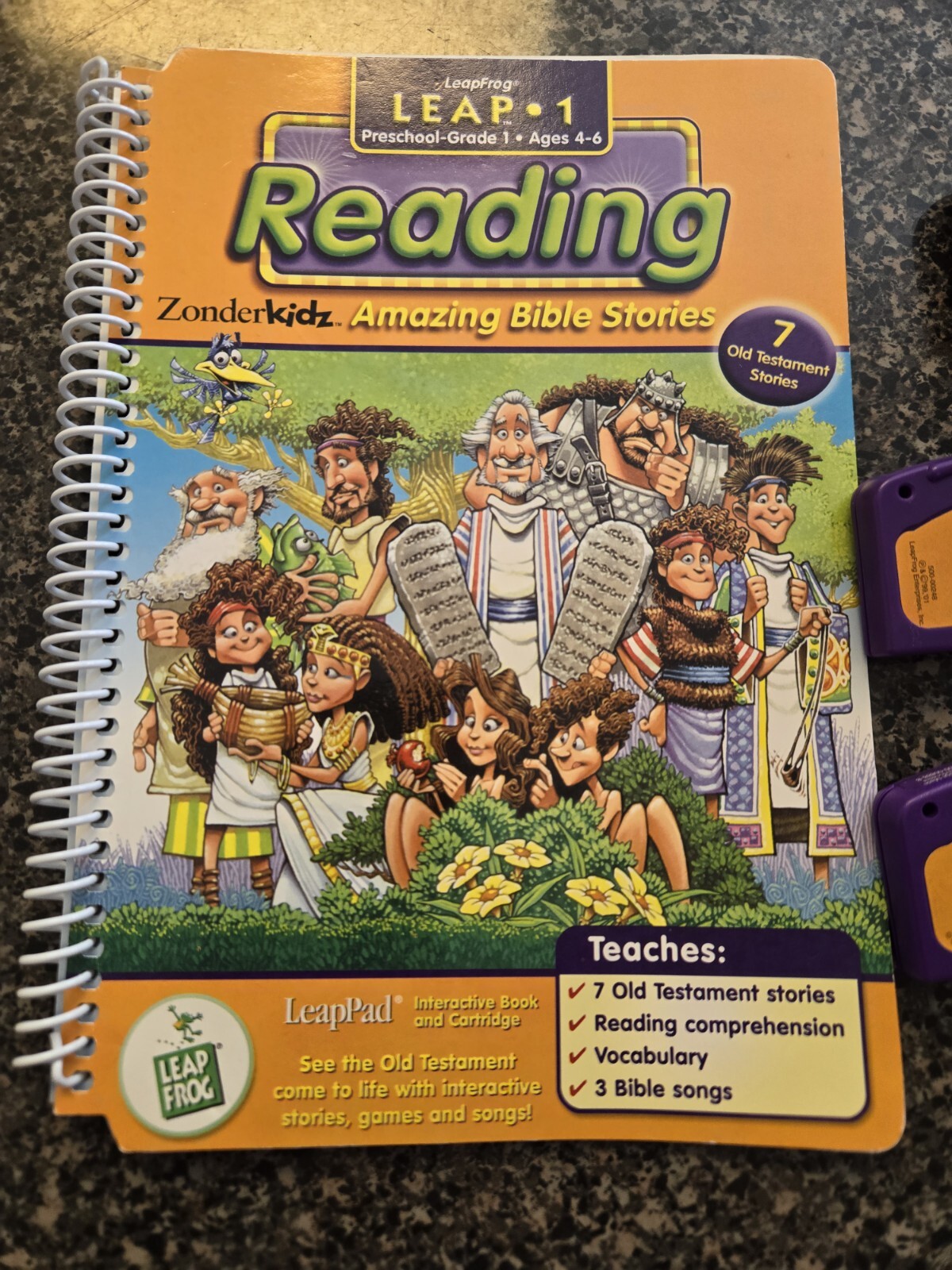 Leapfrog Leap Pad Lot 1 Book 5 Cartridges