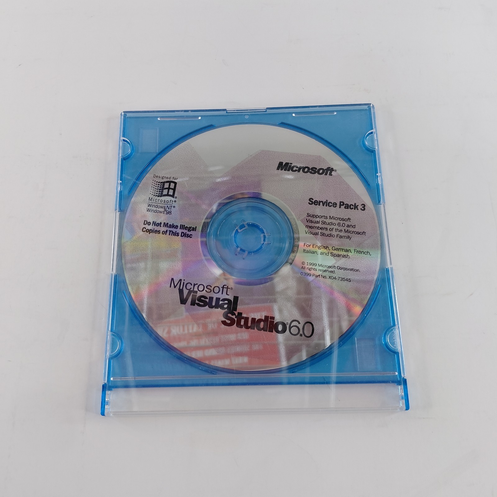 Microsoft Visual Studio 6.0 6 Enterprise Basic C++ FoxPro J++ SP Service Pack 3