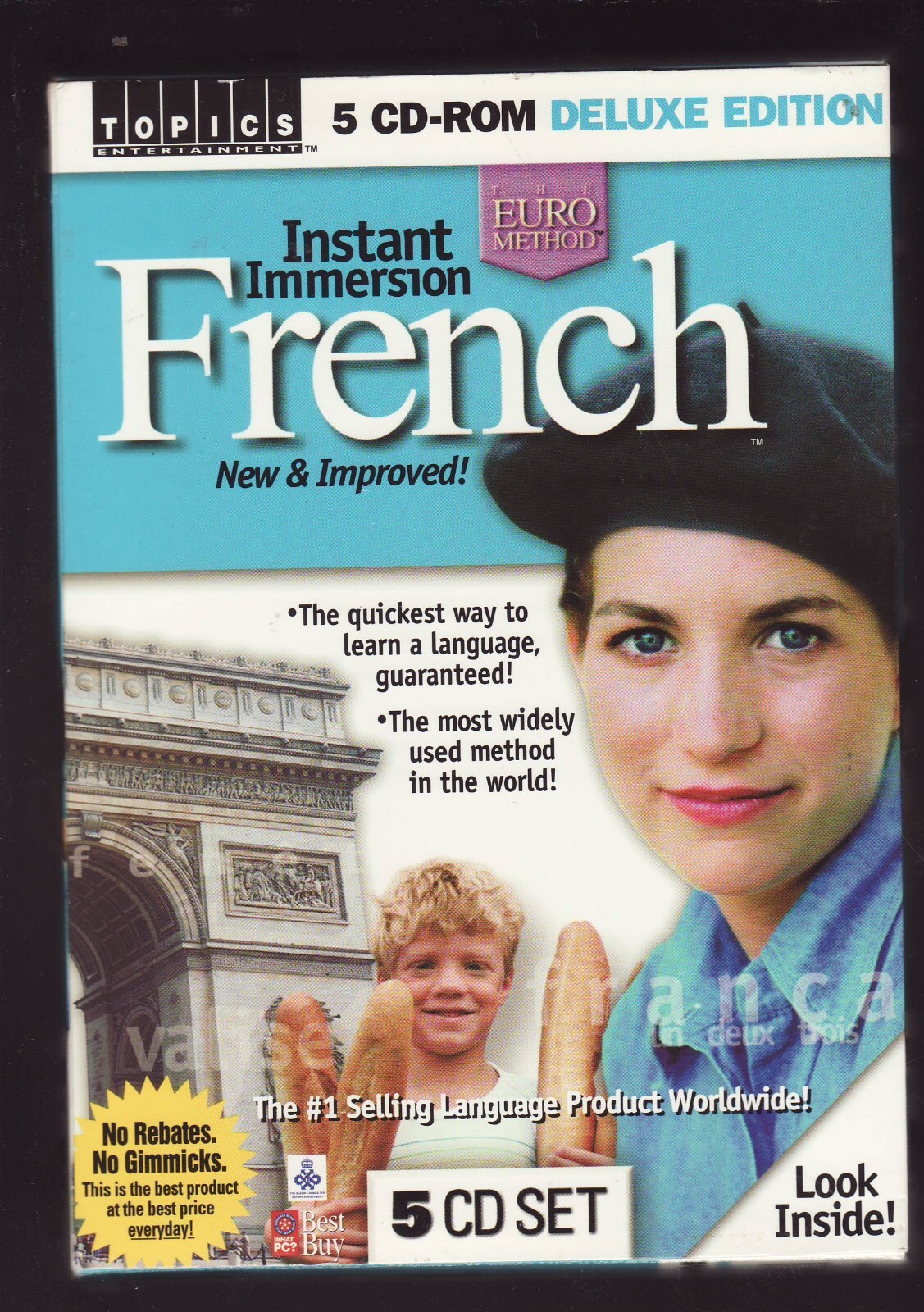 INSTANT IMMERSION FRENCH (2002 Deluxe 5 CD-ROM Set) Euro Method NEW “SEALED”