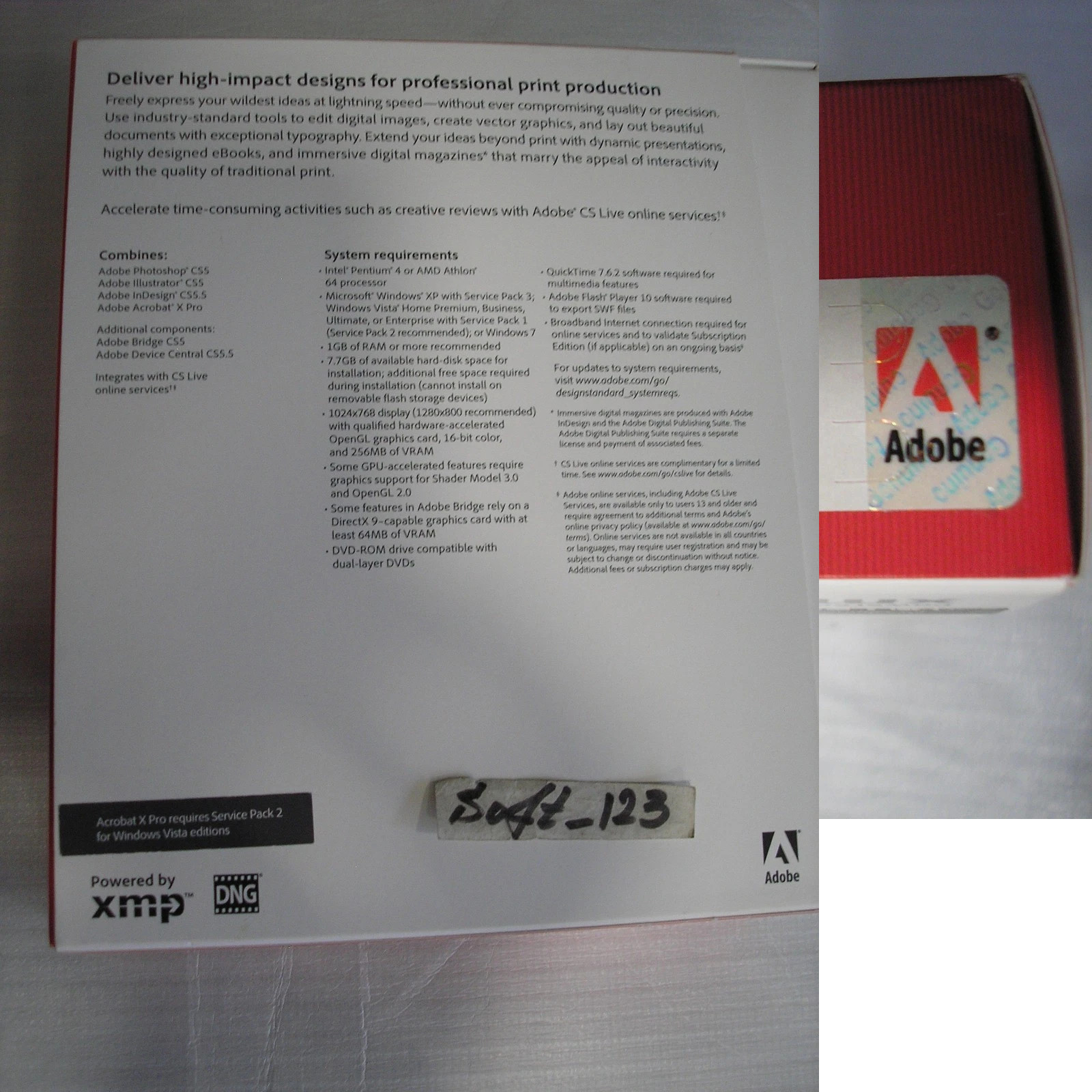 Adobe Creative Suite 5.5 CS5.5 Design Standard For Windows PC Full Version Box