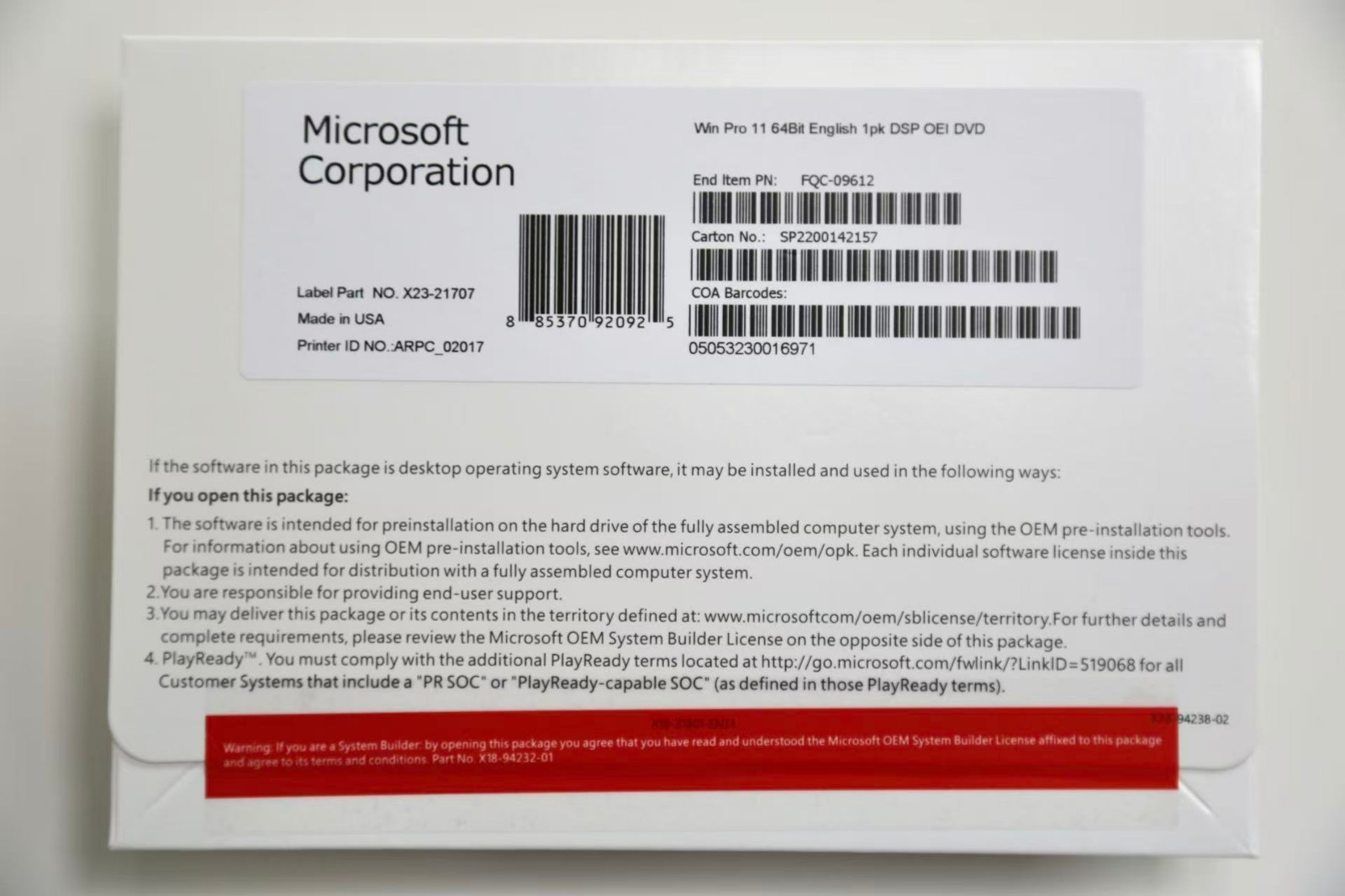 Windows 11 Professional 64Bit DVD & Product Key Factory Sealed Fast US Shipping.