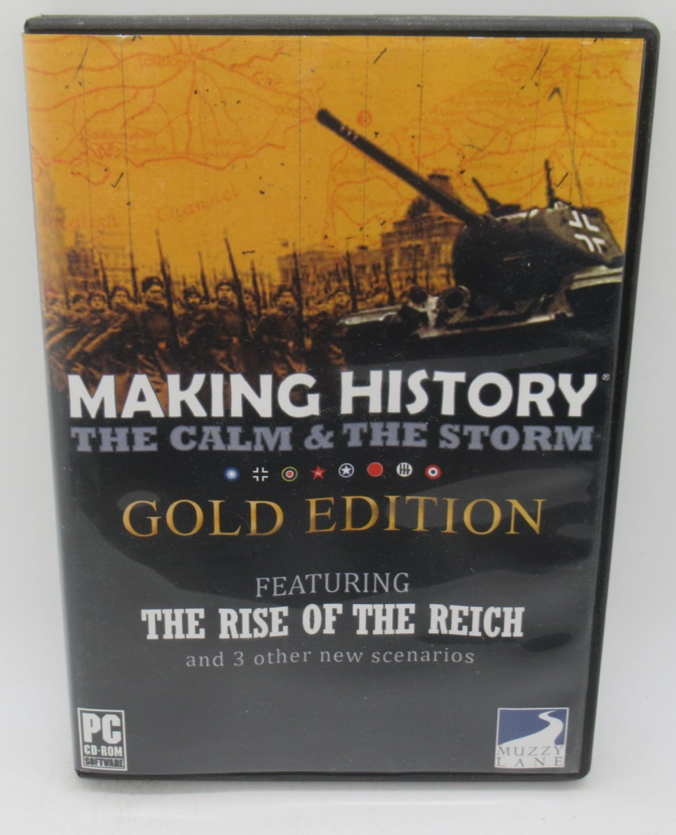 MAKING HISTORY – THE CALM & THE STORM GOLD EDITION PC CD-ROM SOFTWARE MUZZY