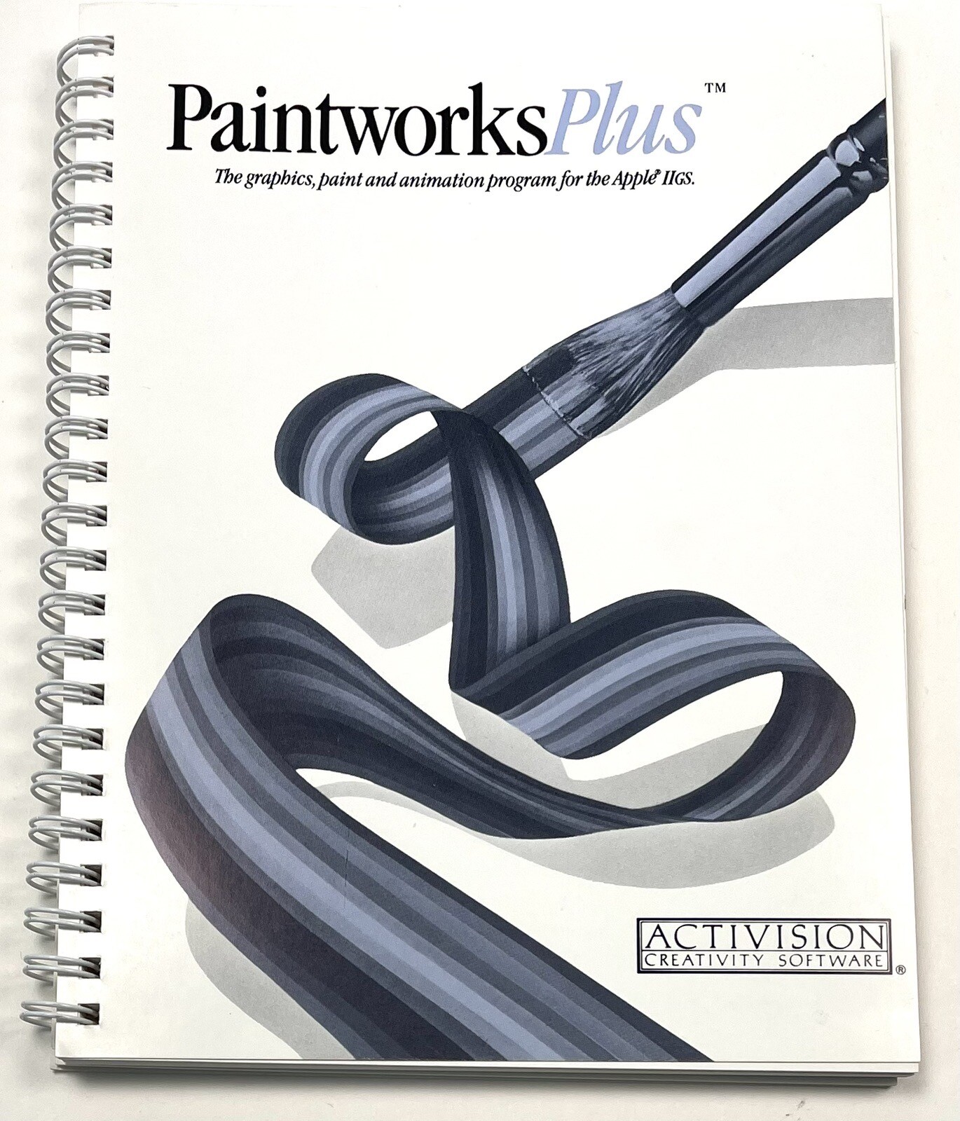 VTG 1986 ActiVision Apple II GS PAINTWORKS PLUS Software w/ Book COMPLETE EUC