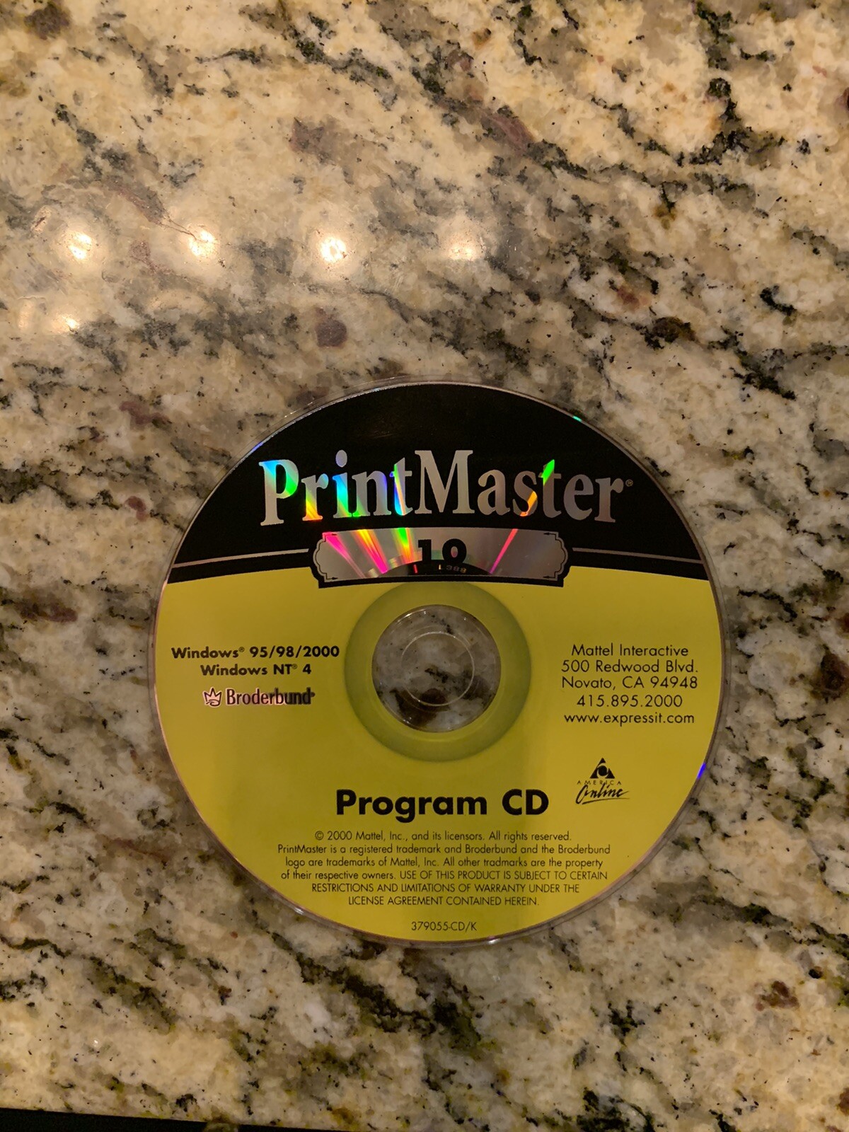 Print Master 10 PC 2001 Program CD For Windows 95/98/2000 and NT 4