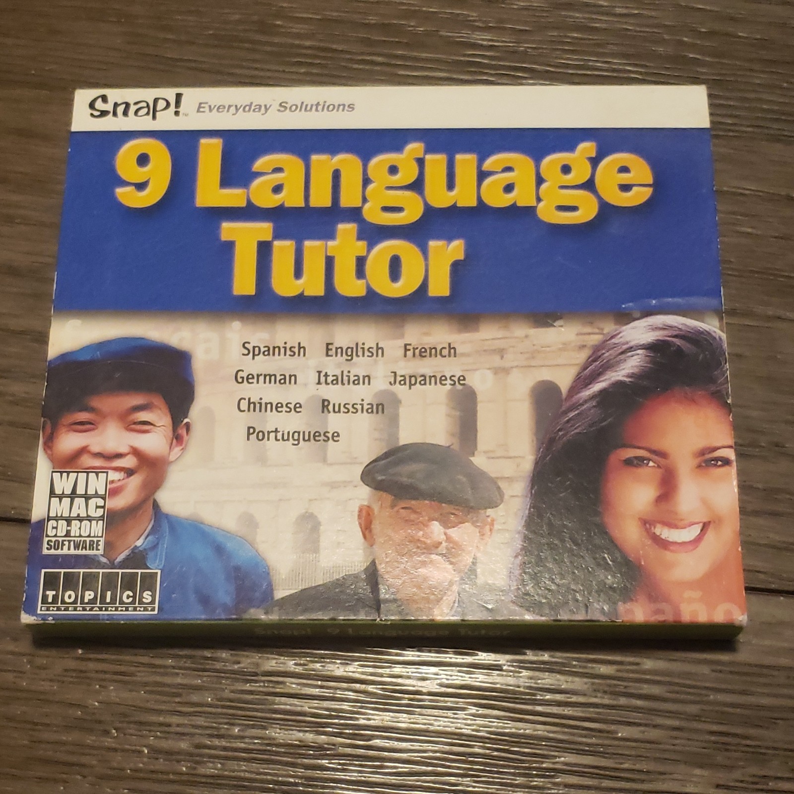 TOPICS Entertainment Snap! 9 Language Tutor CD for Windows Spanish French German