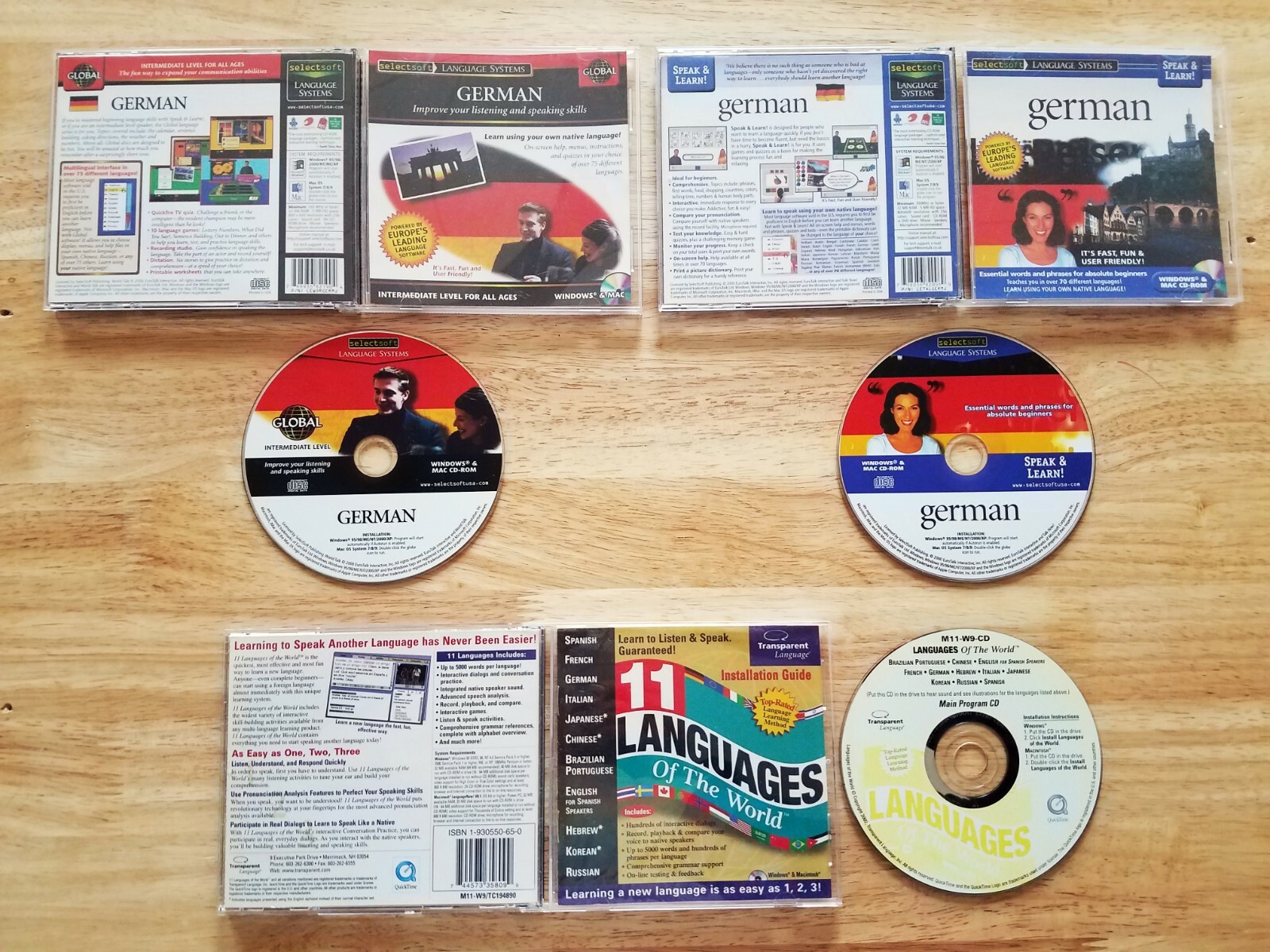 Foreign language software (2 German, one multiple) [Gently used]