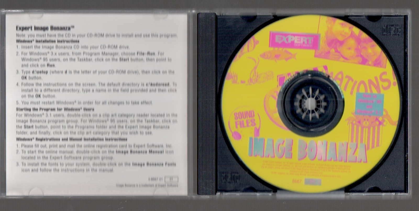 Expert Software Image Bonanza CD-ROM Clip Art Photos Animation Sounds to Enhance