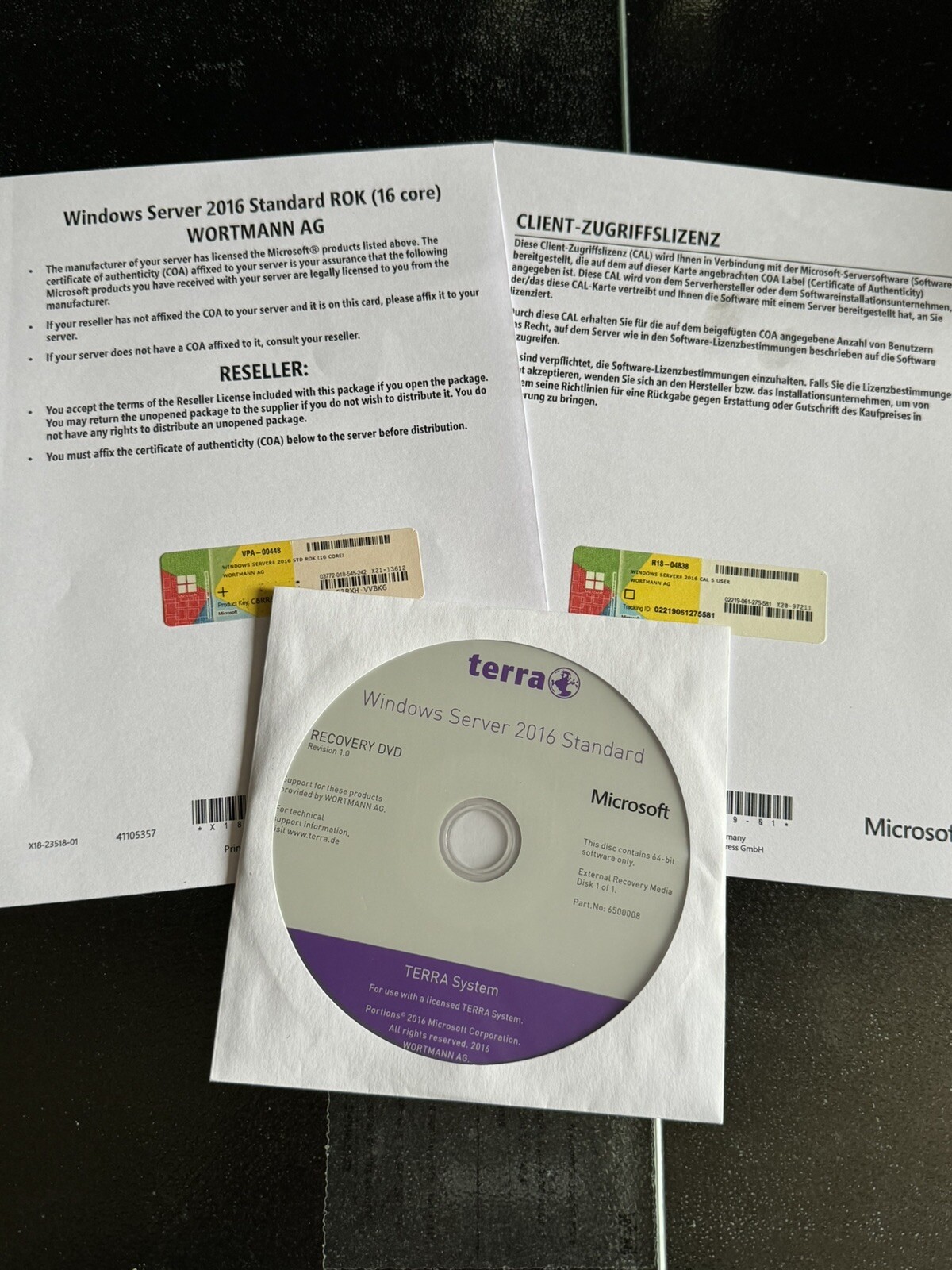 Windows Server 2016 Standard, DVD + 5 User Cal / OEM Full Version, VAT Invoice