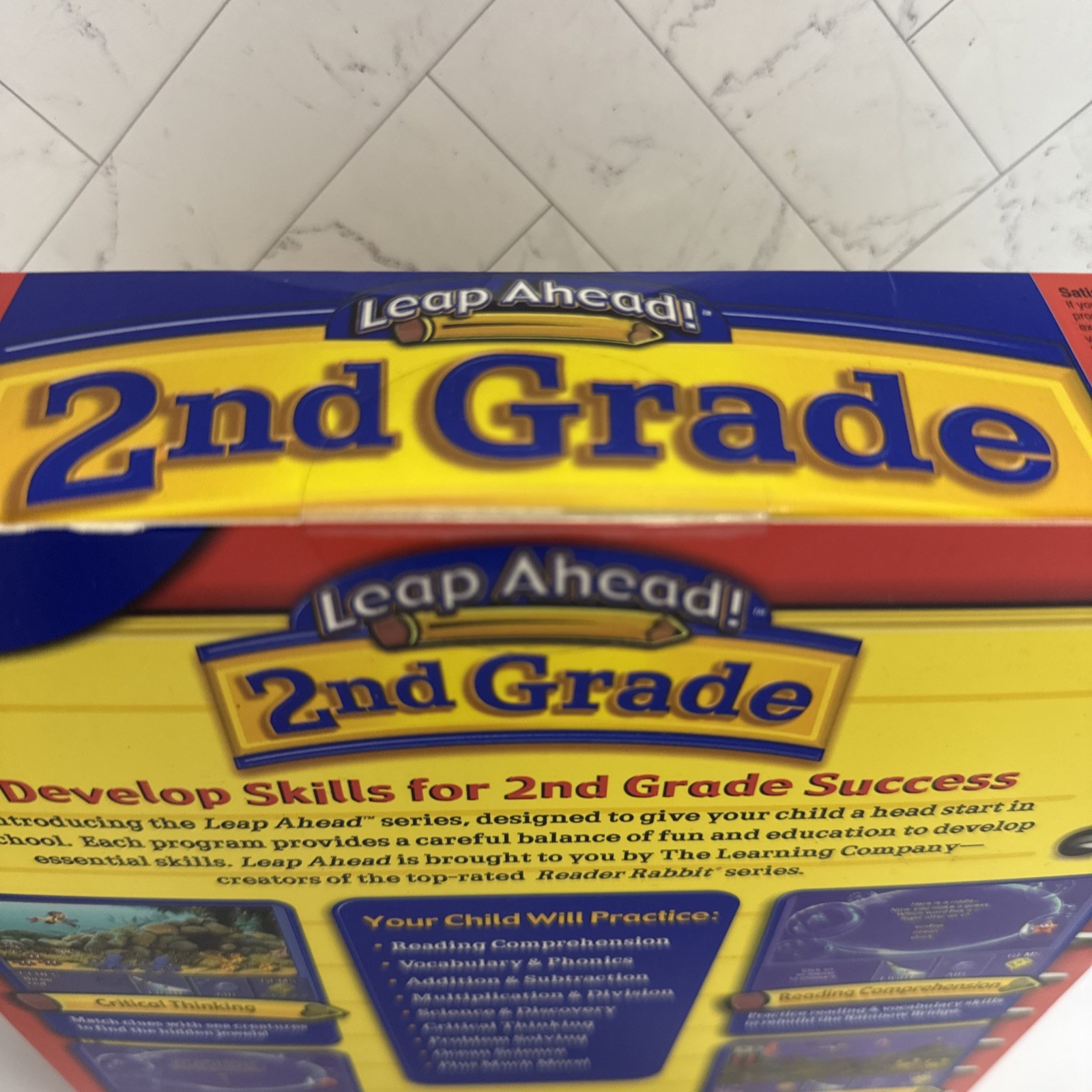 Leap Ahead 1st & 2nd Grade The Learning Company Big Box Vintage PC Game Lot 2x
