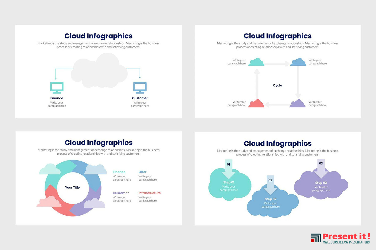 Clouds Infographic Templates