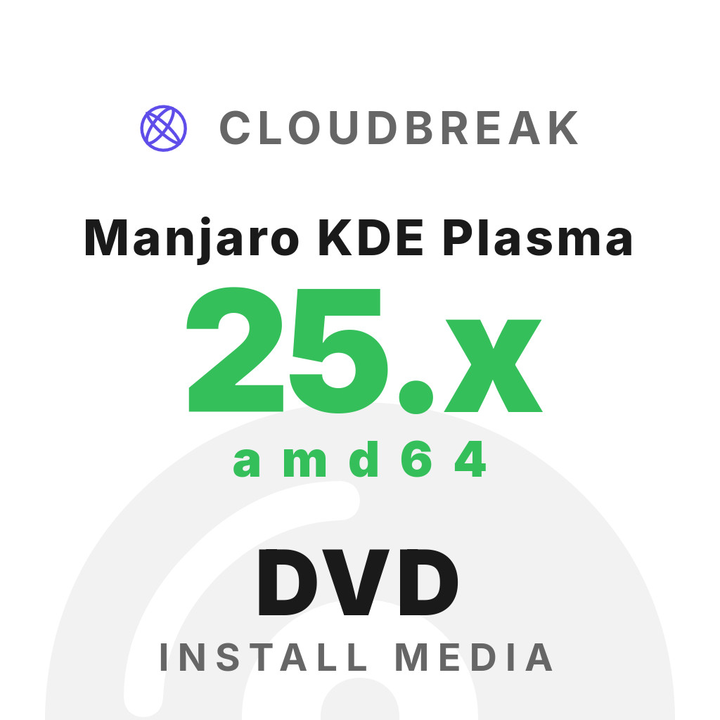 Manjaro KDE Plasma 25.x amd64 Bootable/Live Install DVD NEW
