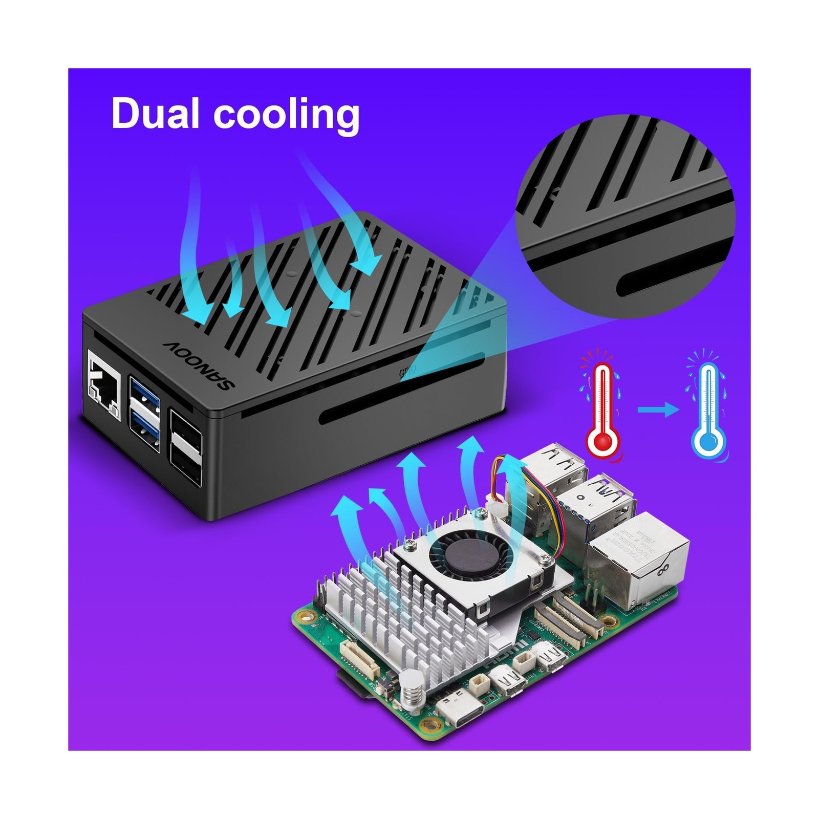 Starter Kit for Raspberry Pi 5 16GB RAM with Active Cooler,27W 5.1V5A Pi 5 Po…