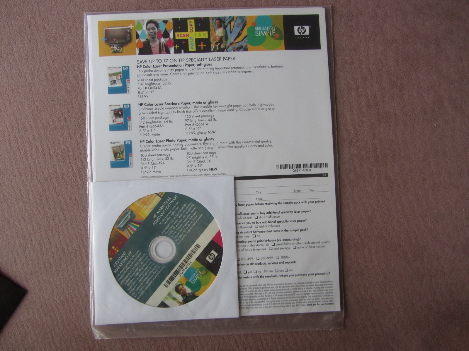 Original HP Marketing Toolkit Assistant Software New in Pkg w CD + Paper 2021
