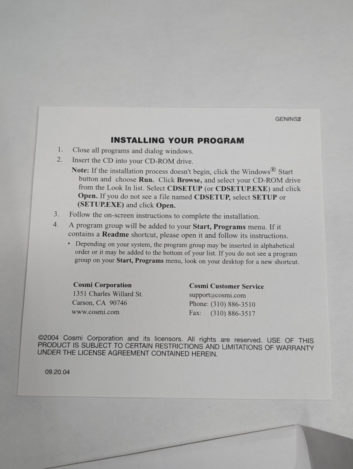 Digital Photo Companion Cosmi CD-Rom Windows 98SE ME XP 2005 PC Software