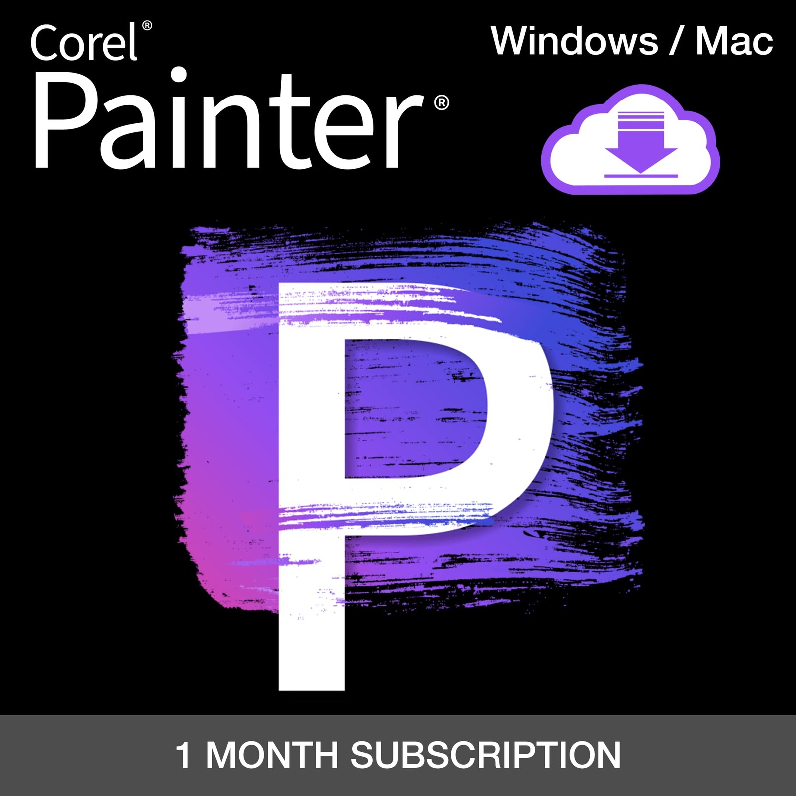 Painting Software Corel Painter 1 Month Subscription Digital Art PC Mac Photo
