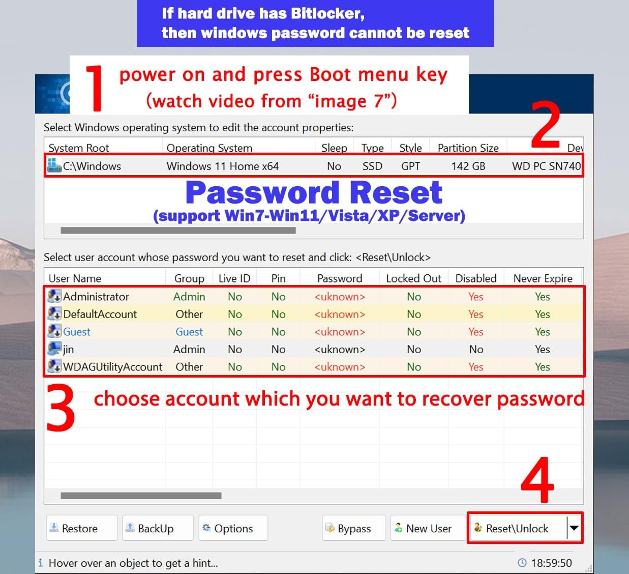 32GB – Bootable Windows 10&11, USB Driver 3.2Gen for Reinstall Windows, Reset Pa