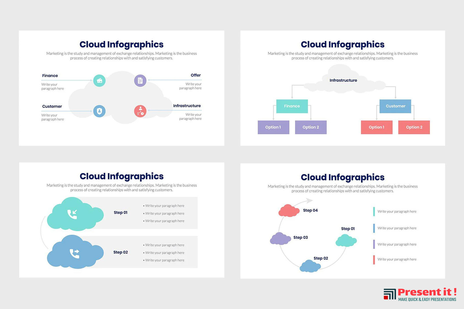 Clouds Infographic Templates