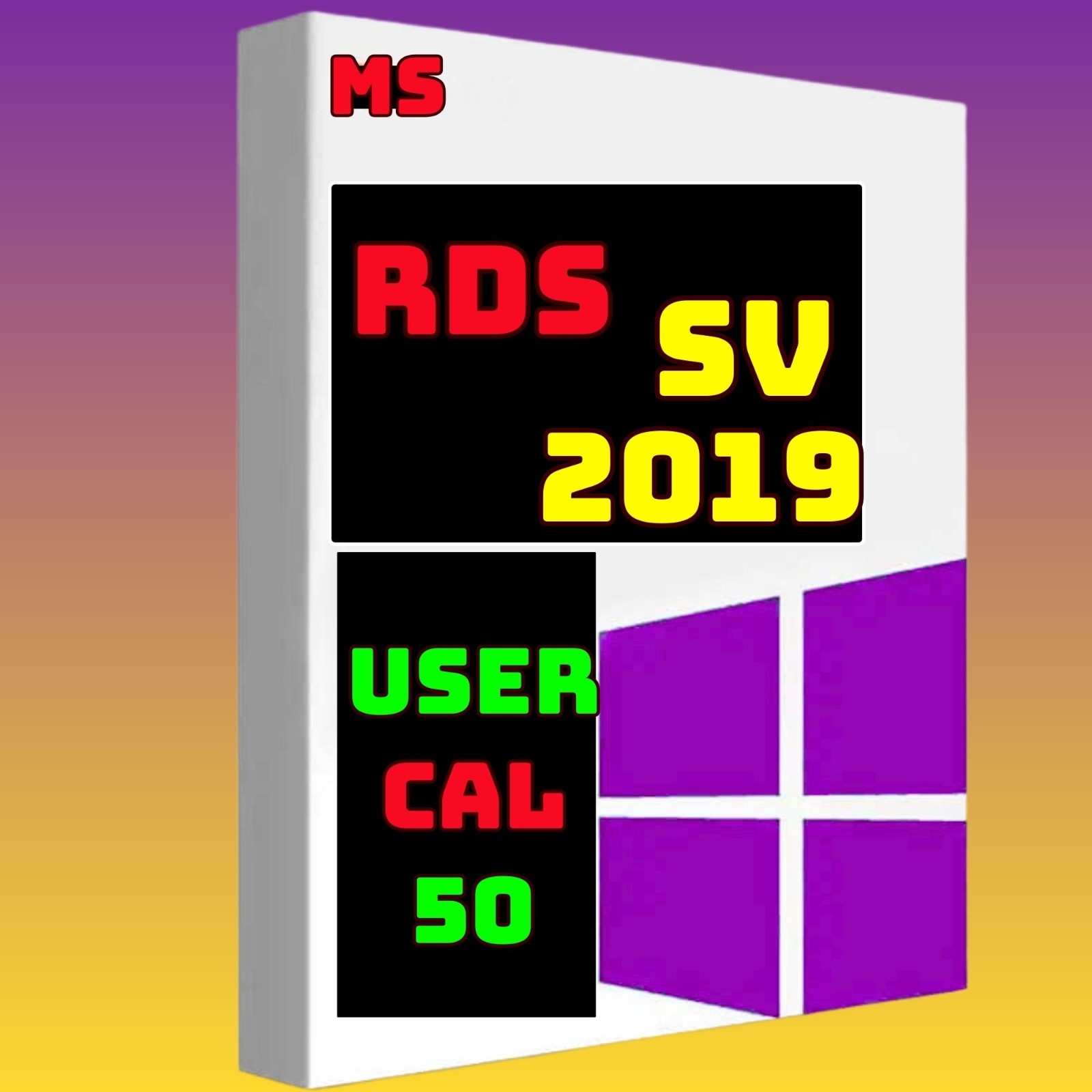 Rds cal User 50, Desktop Remote Service – for 50 Users Cals – for SV 2019 setup