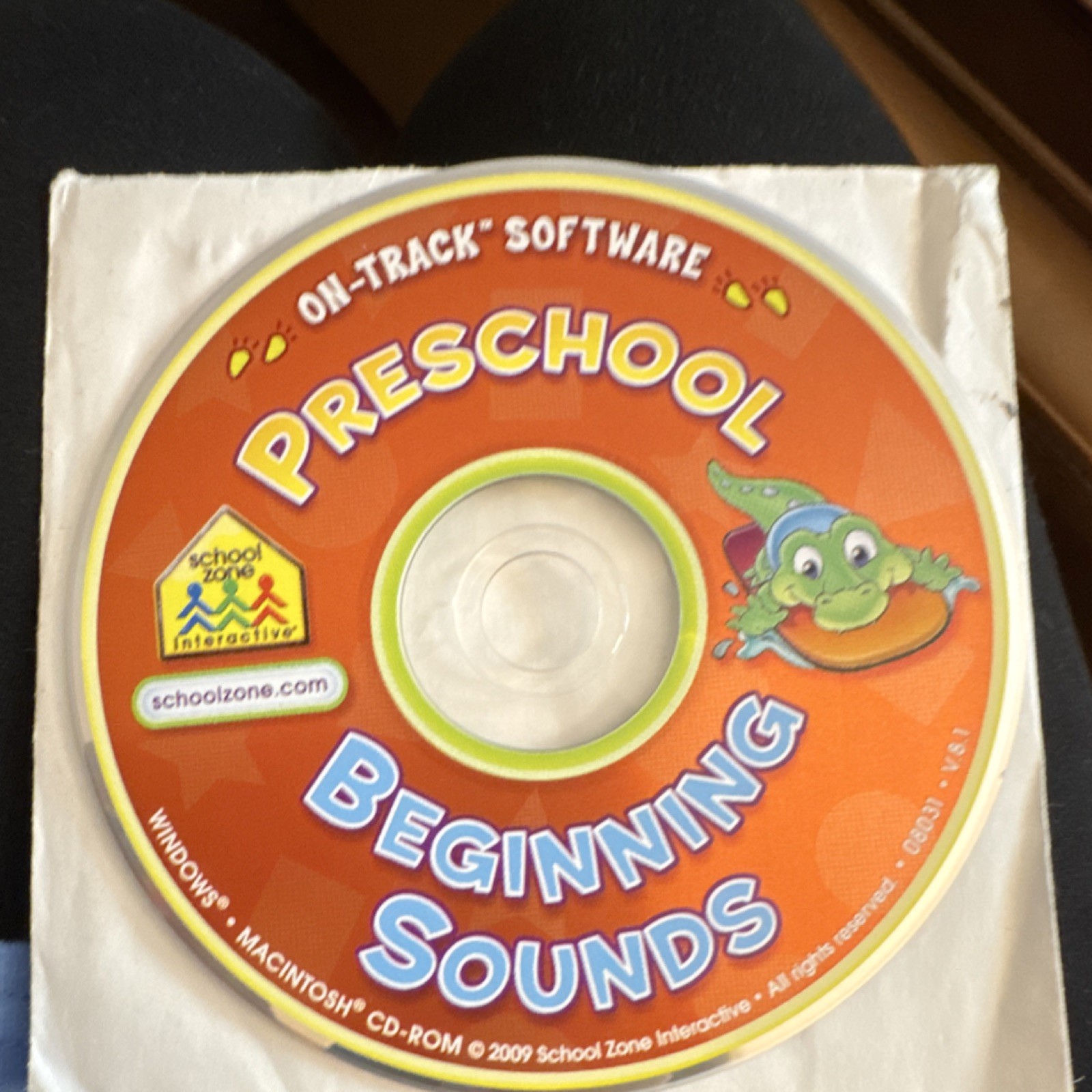 School Zone Preschool Beginning Sounds CD-ROM Windows Macintosh Early Learning