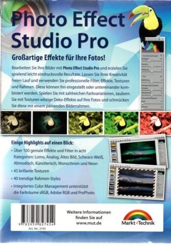 Markt + Technik – Photo Effect Studio Pro – Software – PC – New/Original Packaging