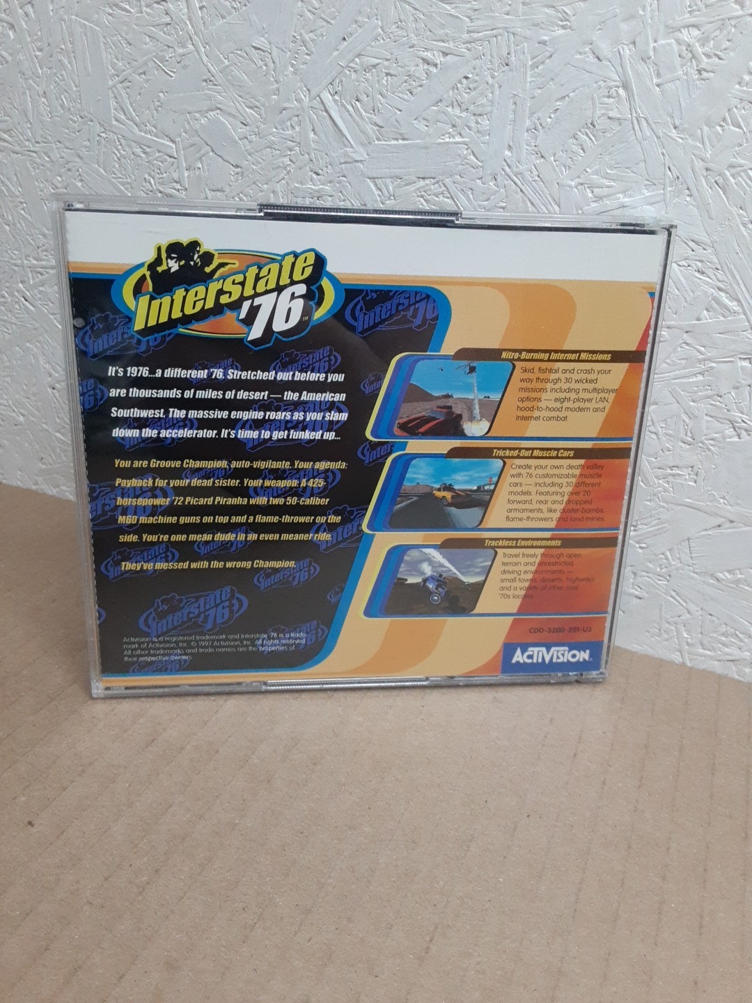 Vintage Interstate 76 PC Activision Manual Missing. CD and Case Only.